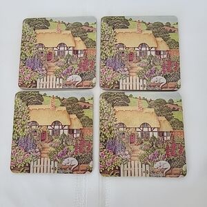 Charming Cottage Scene Coasters
